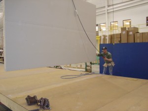 Installing an Interior Wall Partition on the Pennwest/Manorwood Homes Assembly Line